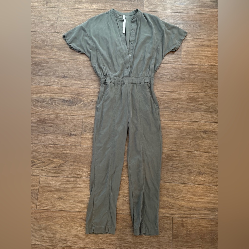 Lululemon perfectly poised Olive Green Jumpsuit
